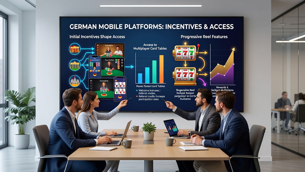 Deutsche mobile Plattformen mit Fokus auf Anreize für Kartentische und progressive Walzenfeatures
