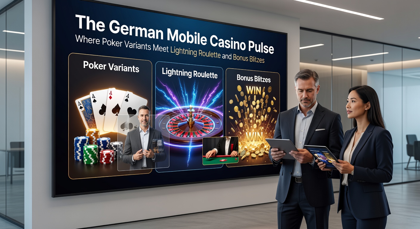 Dynamische Lightning Roulette-Session auf einem Smartphone, mit leuchtenden Multiplikatoren und einem Dealer im Live-Stream, ergänzt durch Poker-Chips im Hintergrund